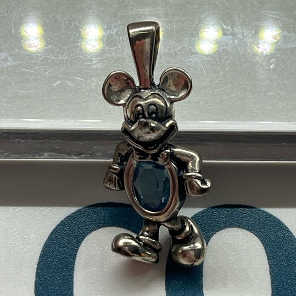 Disney | Jewelry | Mickey Mouse Pendant Crystal Stone | Poshmark